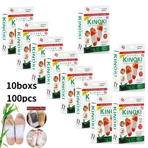 10boxs100pcsOriginal Kinoki Cleansing Detox Foot Pads Organic Herbal