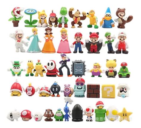 Set 48 Figuras Super Mario Bros Sin Repetir Cuotas sin interés