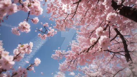 Sky From Under Cherry Tree Wallpaper By Xrebelyellx On Deviantart