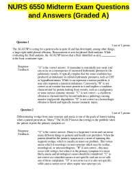 NURS 6550 Midterm Exam Questions And Answers Graded A Docsity