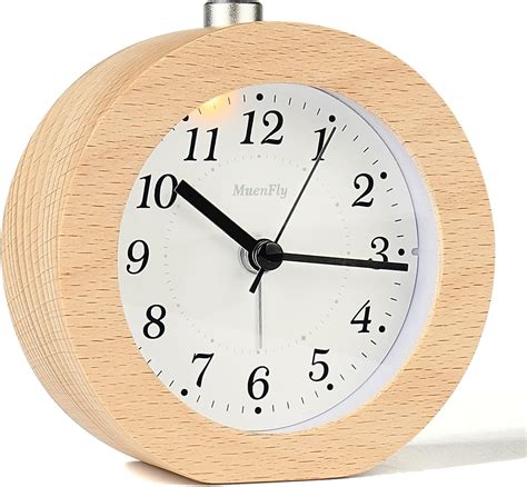 Amazon De Wecker Analog Ohne Ticken Wecker Holz Mit Snooze Wecker