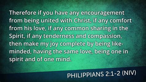 Philippians 2 1 2 Niv Scripture Song Youtube