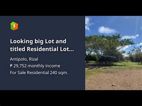 Looking Big Lot And Titled Residential Lot For Sale In Antipolo YouTube