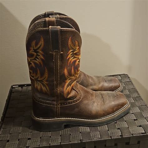 Justin Boots Shoes Justin Steel Toe Western Boots Poshmark