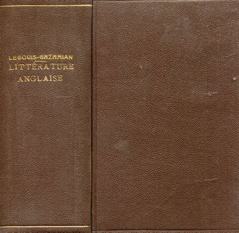 HISTOIRE DE LA LITTERATURE ANGLAISE Libro