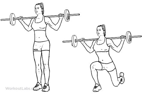 Barbell Lunge | Illustrated Exercise guide - WorkoutLabs