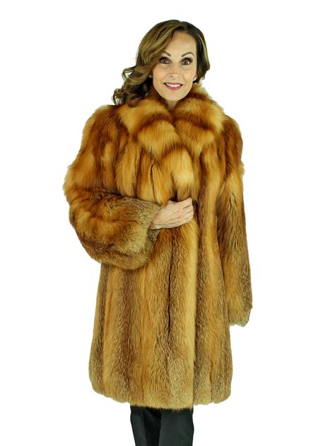 Red Fox Fur 7 8 Coat Womens Fur Coat Medium Estate Furs