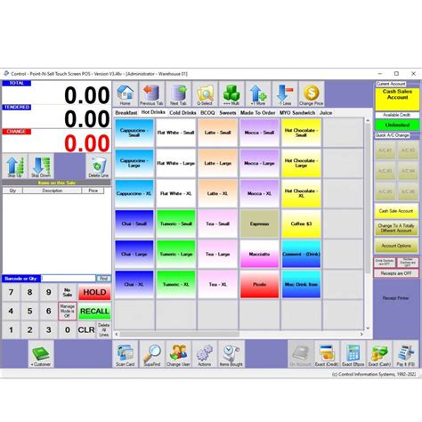 Control Professional Touch Pos Software Controlpro Cash Register