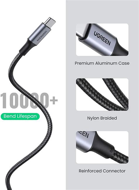 Ugreen 100w Usb C To Usb C Cable 6fttype C Charger 5a Fast Charging