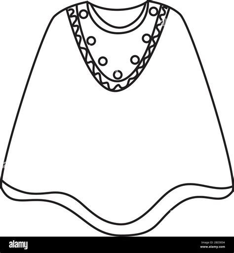 Mexican Poncho Page Coloring Pages