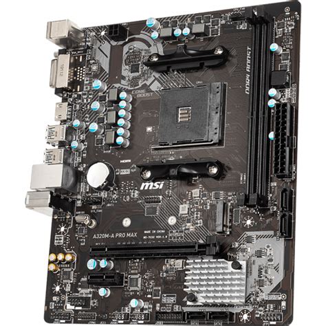 Placa Mãe Msi A320m A Pro Max Chipset A320 Amd Am4 Matx Ddr4