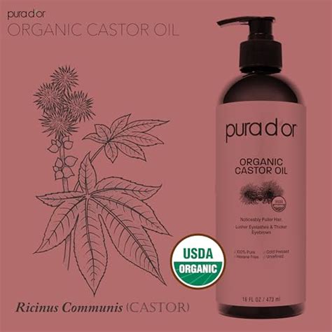 Pura Dor 16 Oz Cold Pressed Organic Castor Oil No Feathers Please