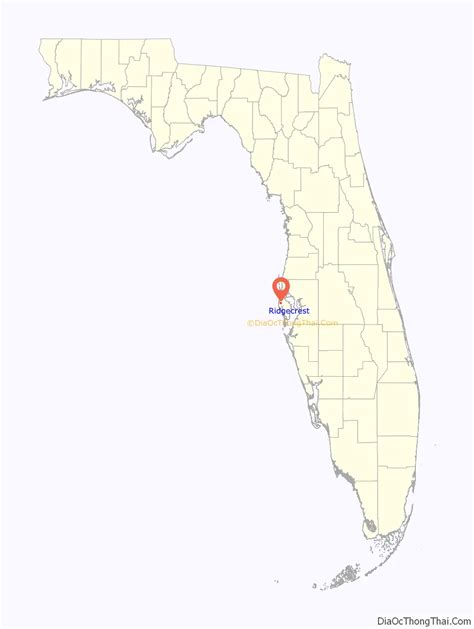 Map of Ridgecrest CDP, Florida