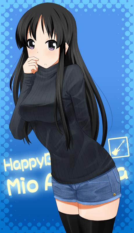 The Big Imageboard Tbib Akiyama Mio Black Eyes Black Hair Hime Cut