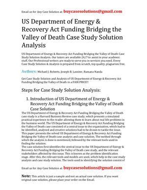 Calaméo US Department Of Energy Recovery Act Funding Bridging The