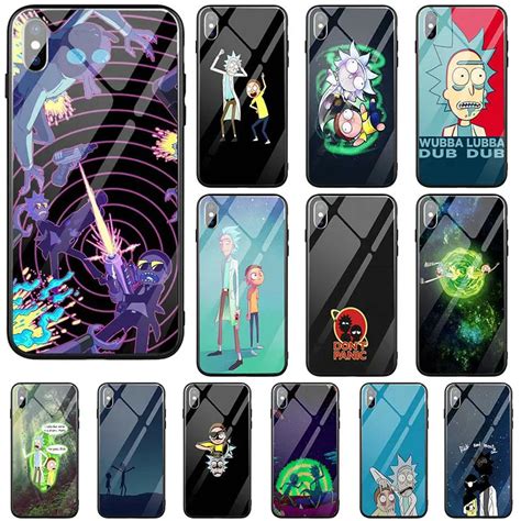 Rick And Morty Season Unique Design Tempered Glass Mobile Phone