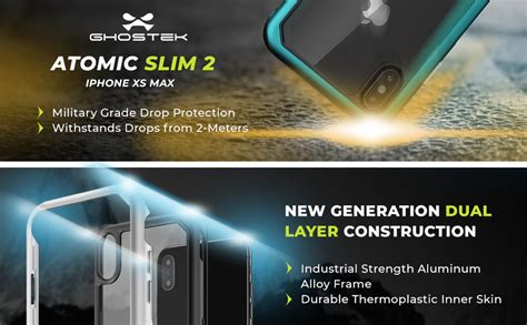 Ghostek Atomic Slim Funda Transparente Para Iphone Xs Max Con Marco