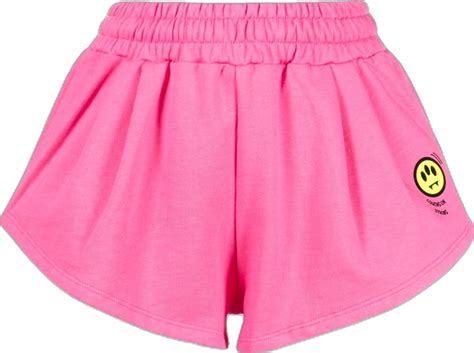 Barrow Logo Print Mini Shorts Pink