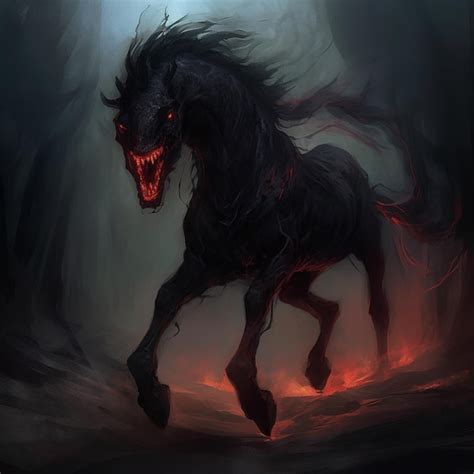 Demon Horse Drawing