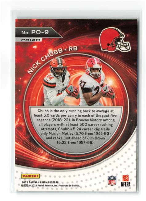 NICK CHUBB Po 9 2023 PANINI PRIZM Green Cracked Ice Portals SP EBay