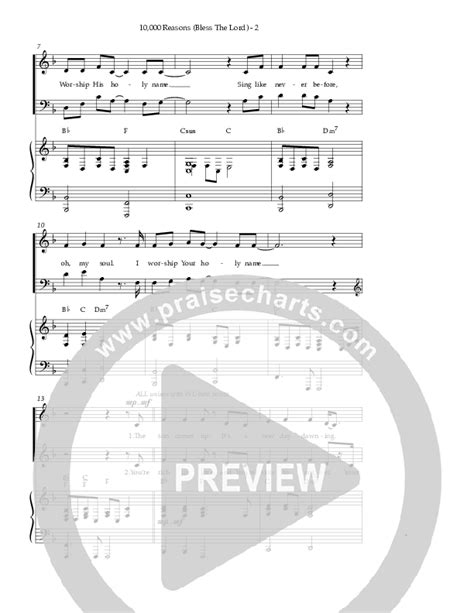 Reasons Bless The Lord Choral Anthem Satb Sheet Music Pdf