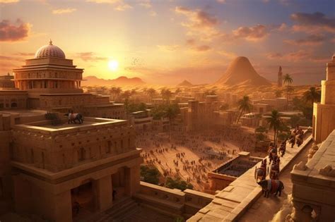 Premium Ai Image Mohenjodaro At Dusk Digital Glimpse Into Ancient