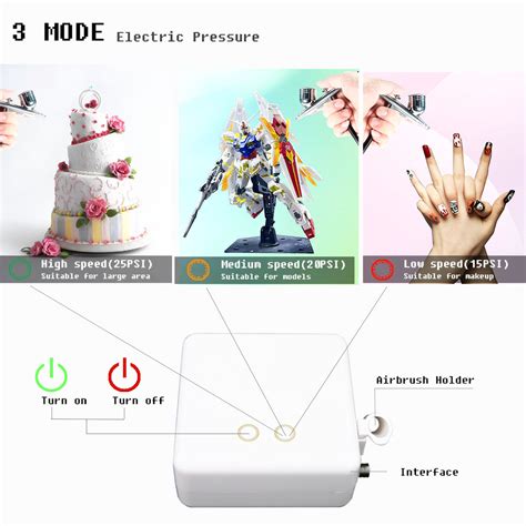 Auto Stop Function Dual Action Airbrush With Compressor