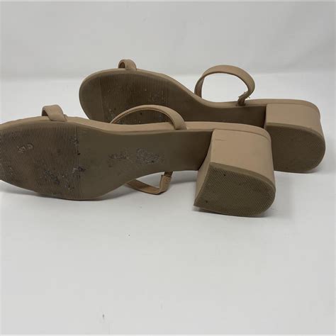 Kurt Geiger Nude Sandals With Bloch Heel Depop