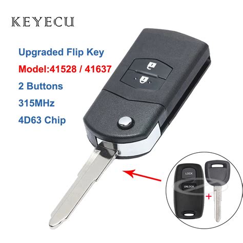 Keyecu Upgraded Flip Remote Car Key 2 Button 315mhz 4d63 Chip Fob For