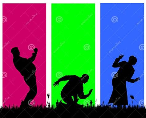 Vector Silhouettes Of People Stock Vector Illustration Of Beautiful