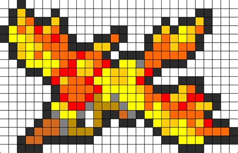 Pokemon Moltres Pixel Art