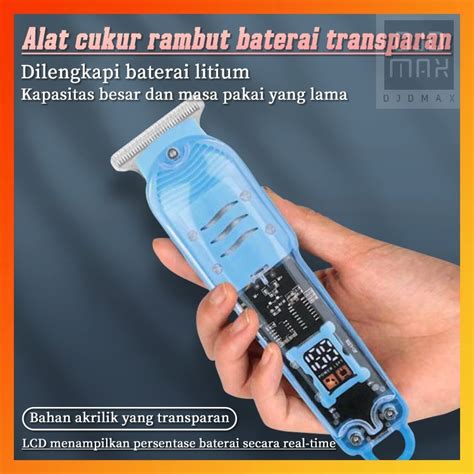 Jual DJDMax Gunting Rambut Elektrik Transparan Untuk Keperluan Rumah