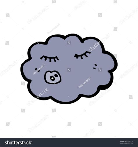 Dark Cloud Cartoon Stock Vector Illustration 63697234 : Shutterstock