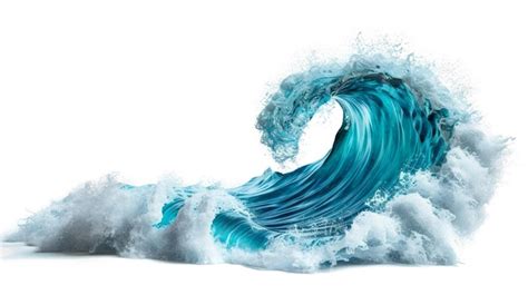 Premium Photo Powerful Blue Wave Crashing Into The Oceans Surface