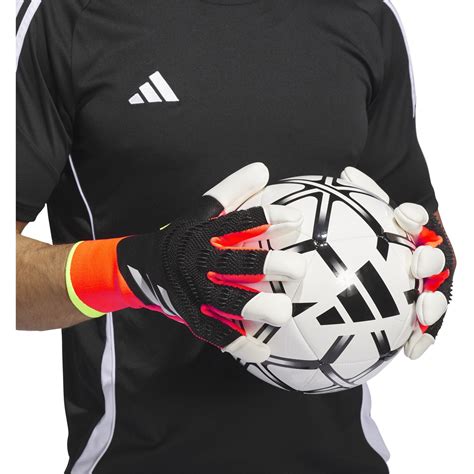 Adidas Pred Gl Pro Hyb Goalkeeper Glove Mens Black Solar Red