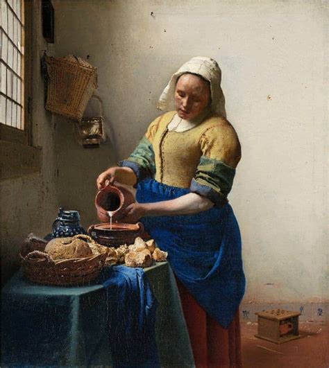 The Milkmaid 1658 By Johannes Vermeer