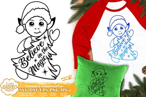 Elf Svg Christmas Tree Svg Cute Elf Svg Cut File Didiko Designs