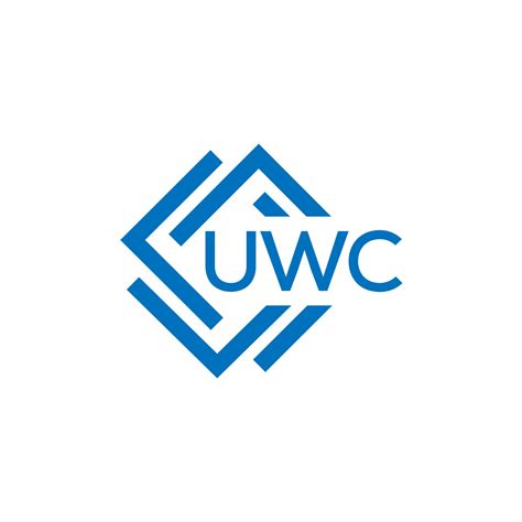 Uwc Tecnología Letra Logo Diseño En Blanco Antecedentes Uwc Creativo