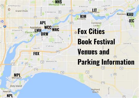 Where To Park At The Fox Cities Book Festival Fox Cities Books Festival