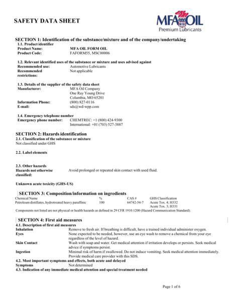 Safety Data Sheet