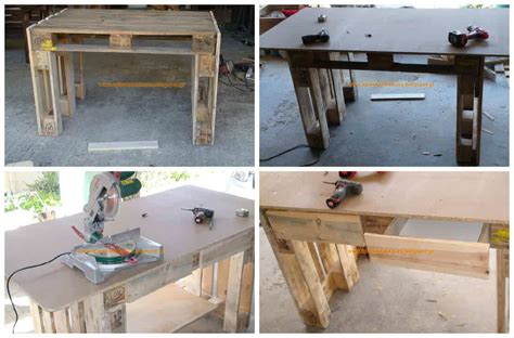 Easy Pallet Workbench Pallet Ideas Pallets