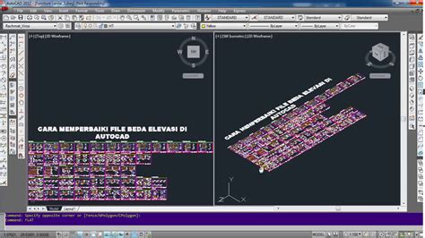 Cara Memperbaiki File Beda Elevasi Di Autocad Youtube