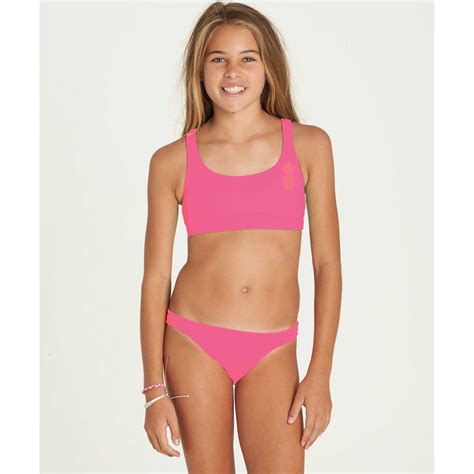 Billabong Girls Sol Searcher Tank Swim Set Tahiti Pink Surf World Surf Shop