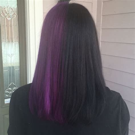 Half Black And Purple Hair Tumblr