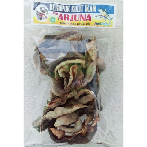 Jual Kerupuk Kulit Ikan Khas Indramayu Cap Arjuna Gr Shopee Indonesia