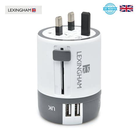 Jual Lexingham 2 USB Sliding Adaptor Worldwide L5021 Di Lapak Travel