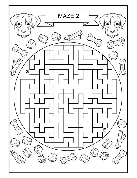 Dog Mazes For Kids