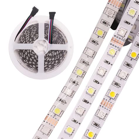 Tira De Luces LED Flexible DC12V 5M 5050 RGB RGBW RGBWW 60LEDs M 5050