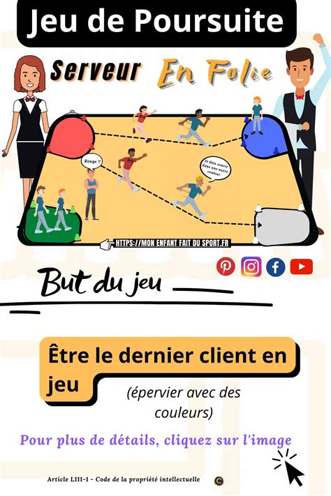 Règle du jeu du SERVEUR EN FOLIE jeu de poursuite sportif pour enfant