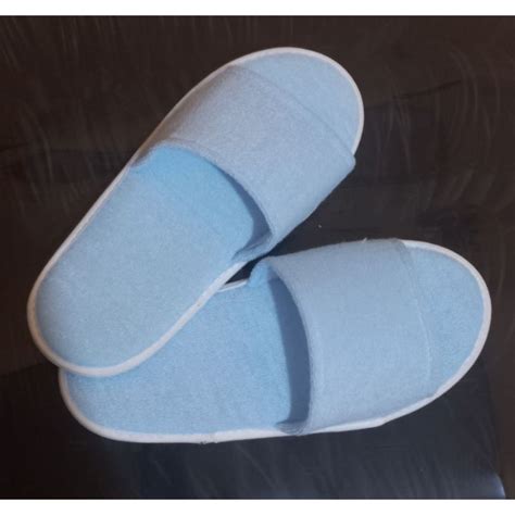 Jual Sandal Lantai Hotel Biru Polos Bahan Babytery Busa Ml Shopee